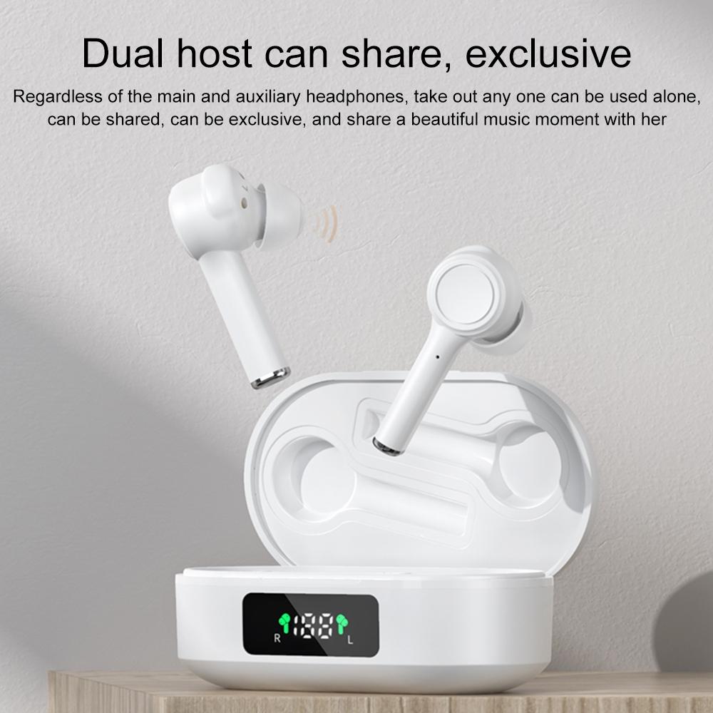 Wireless Bluetooth 5.0 Earphone with Digital Display and Noise Reduction - Black 3