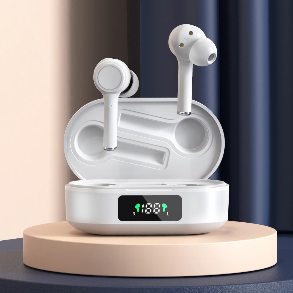 Wireless Bluetooth 5.0 Earphone with Digital Display and Noise Reduction - Black 9