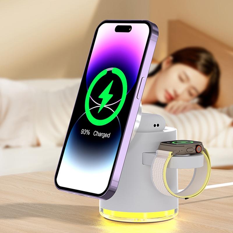 15W 4 In 1 Foldable Magnetic Wireless Charger - Black 10