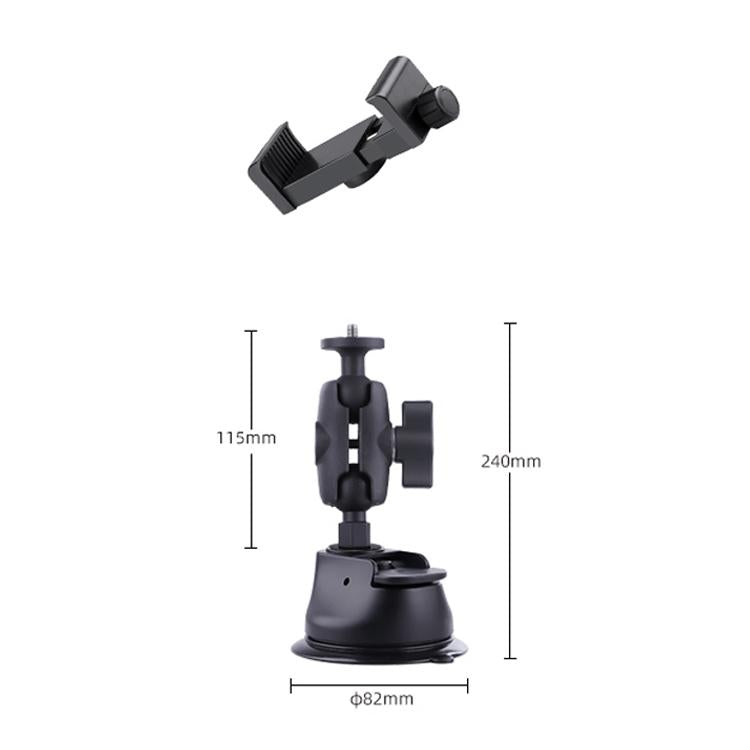 Single Suction Cup Arm Phone Mount with Connecting Rod 3