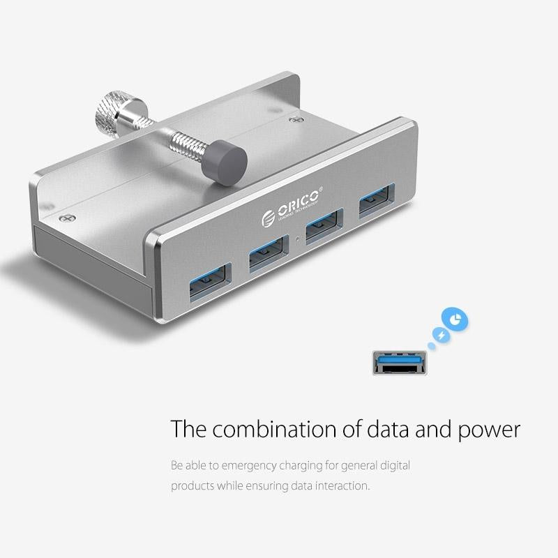Aluminum 4-Port Usb 3.0 Clip Hub With 1M Cable - Pc1123B 6