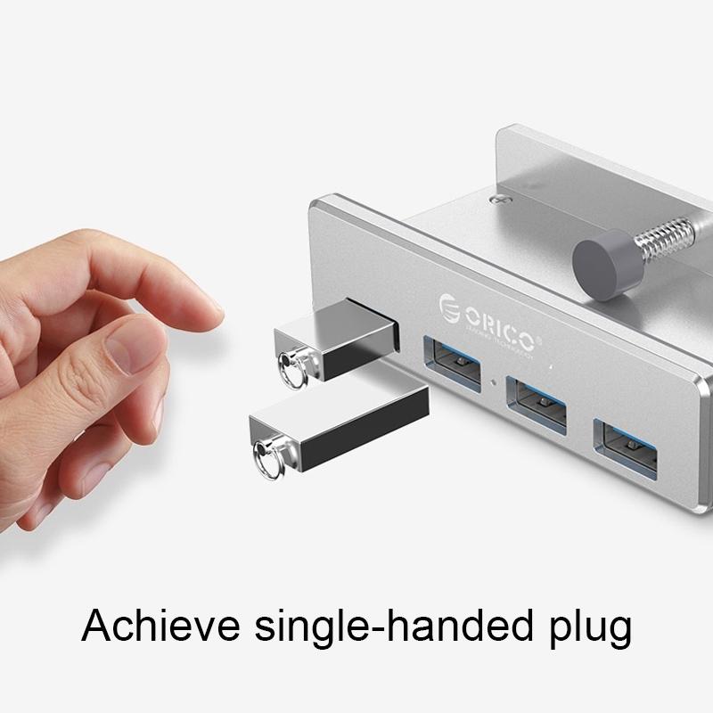 Aluminum 4-Port Usb 3.0 Clip Hub With 1M Cable - Pc1123B 7