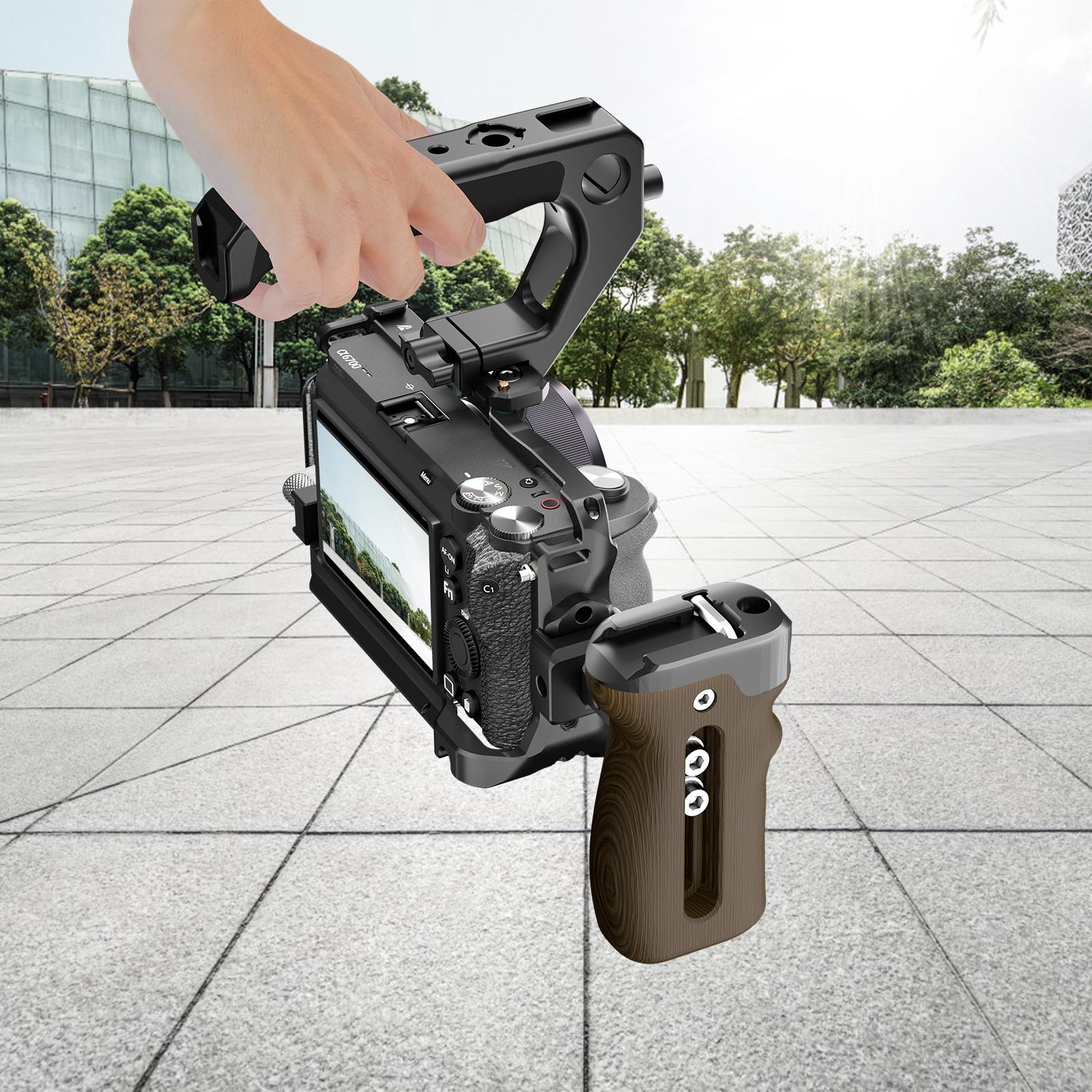 Metal Camera Cage Stabilizer For Sony A6700 - Black 7