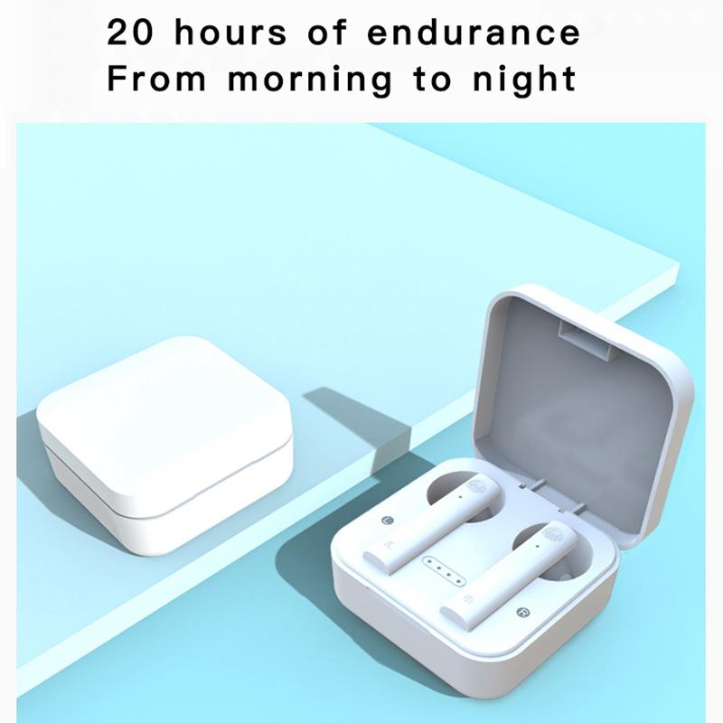 Wireless Dual Mic Noise-cancelling Earbuds with Charging Case - Black 12