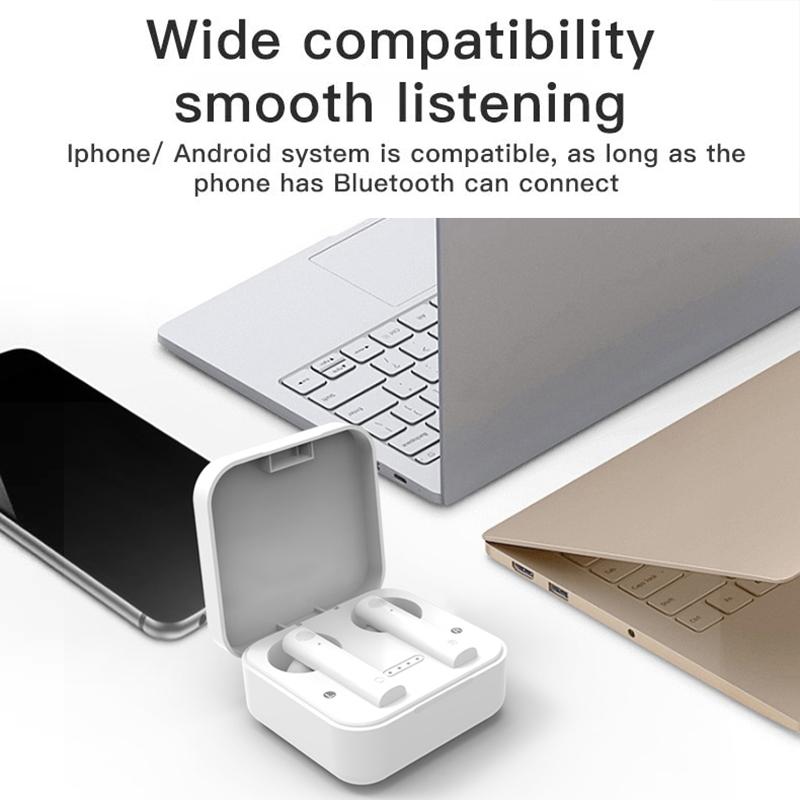 Wireless Dual Mic Noise-cancelling Earbuds with Charging Case - Black 13