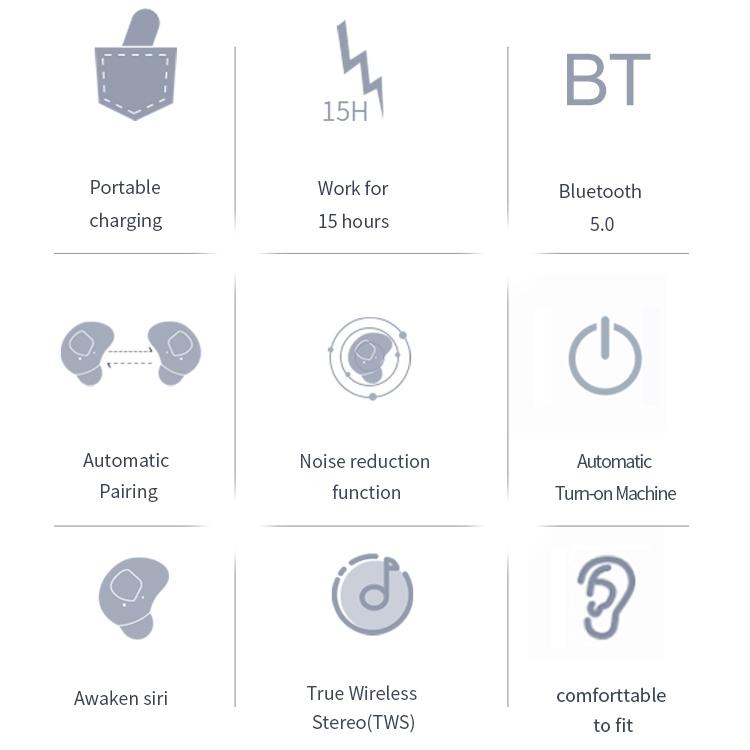 Wireless Sports Bluetooth Earphones - Binaural Stereo 5.0 - Black 11