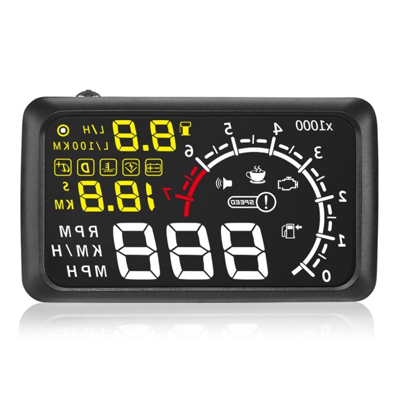 5.5 Inch Bluetooth Car Hud System Speed Fuel Alarm Black 3