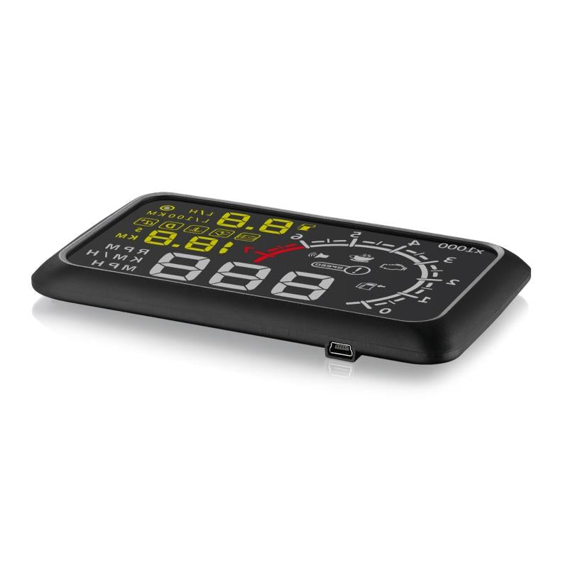5.5 Inch Bluetooth Car Hud System Speed Fuel Alarm Black 5