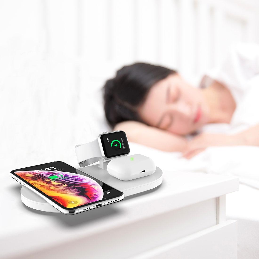 3 In 1 Wireless Charger For Phones Iwatch Airpods - Black 8