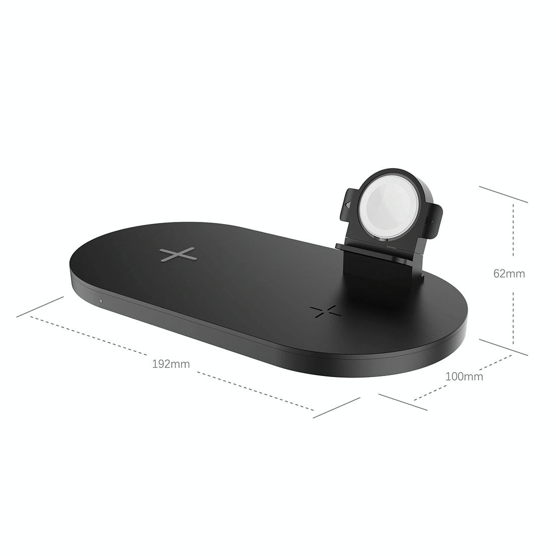 3 In 1 Wireless Charger For Phones Iwatch Airpods - Black 9