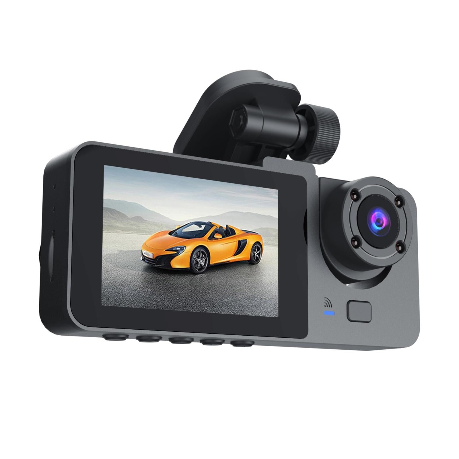 Black A2 Triple Lens Car Dash Camera Recorder 3
