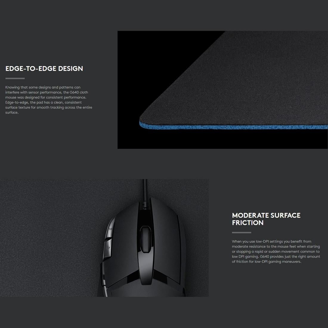 Soft Cloth Gaming Mouse Pad 46 X 40Cm Black 4