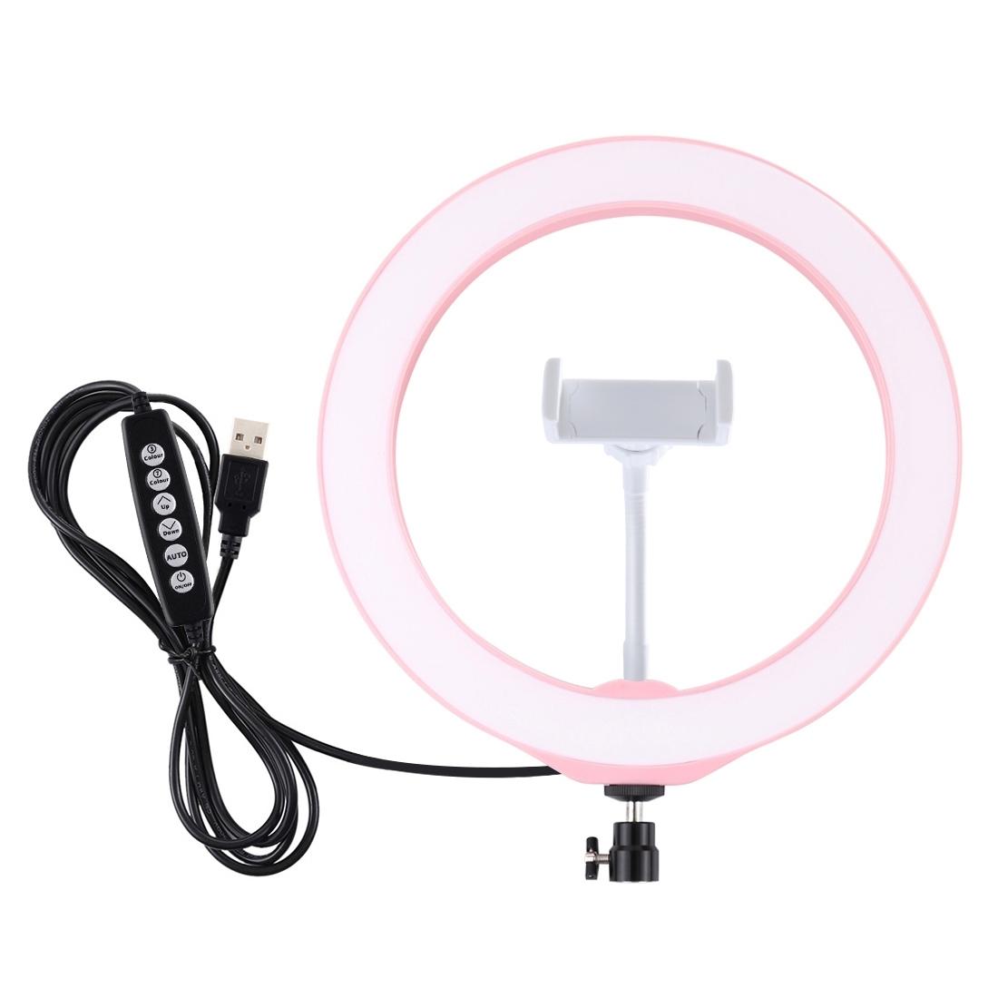 10.2 Usb Led Ring Light with 10 Modes Cold Shoe Tripod & Phone Clamp - Black 14