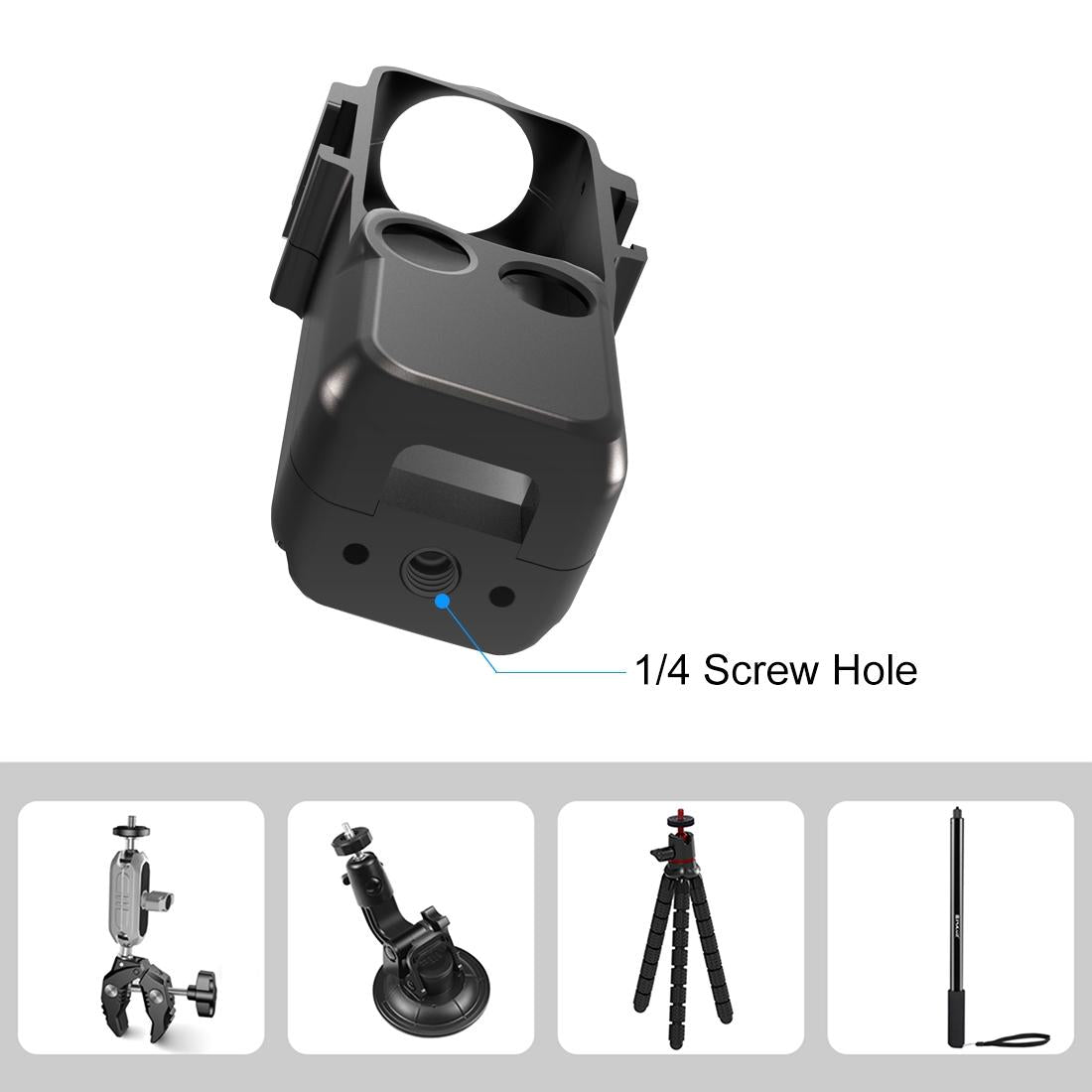 Dual Cold Shoe Adapter Bracket for Dji Pocket 3 Cage 7