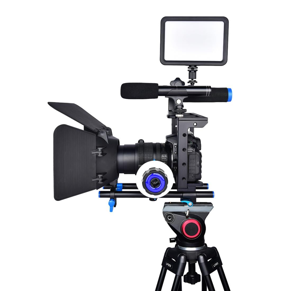Protective Dslr Camera Cage With Stabilizer And Top Handle - Black 4