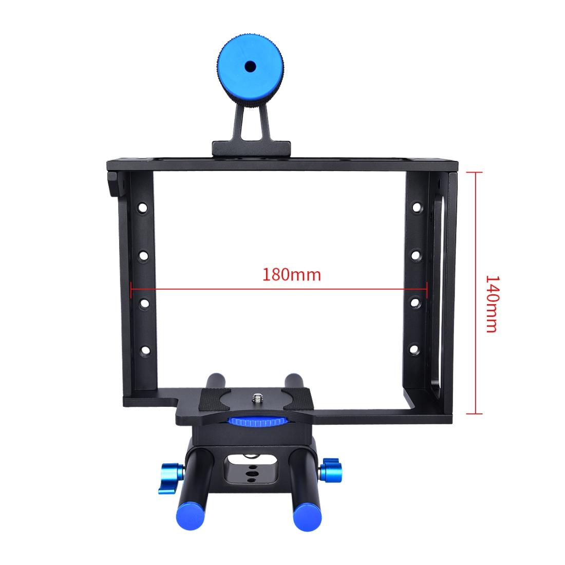 Protective Dslr Camera Cage With Stabilizer And Top Handle - Black 8