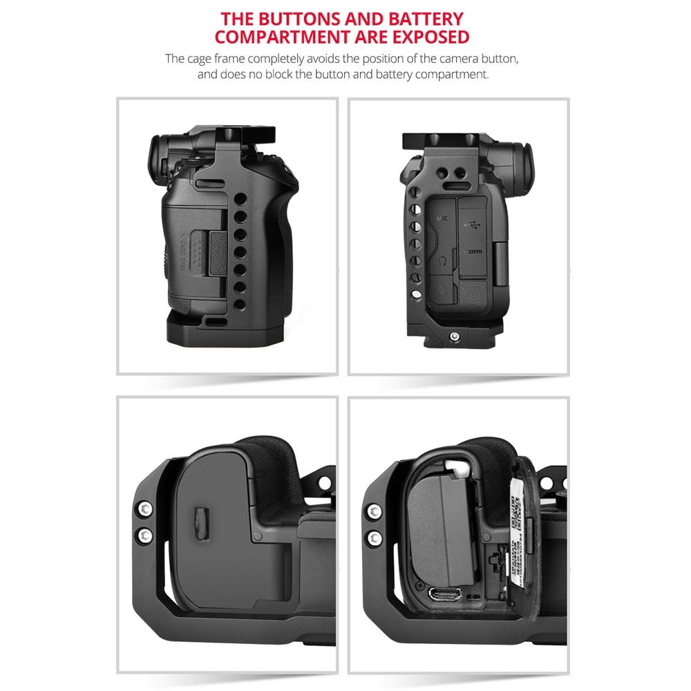 Video Camera Cage Stabilizer With Handle for Canon R5 / R6 4