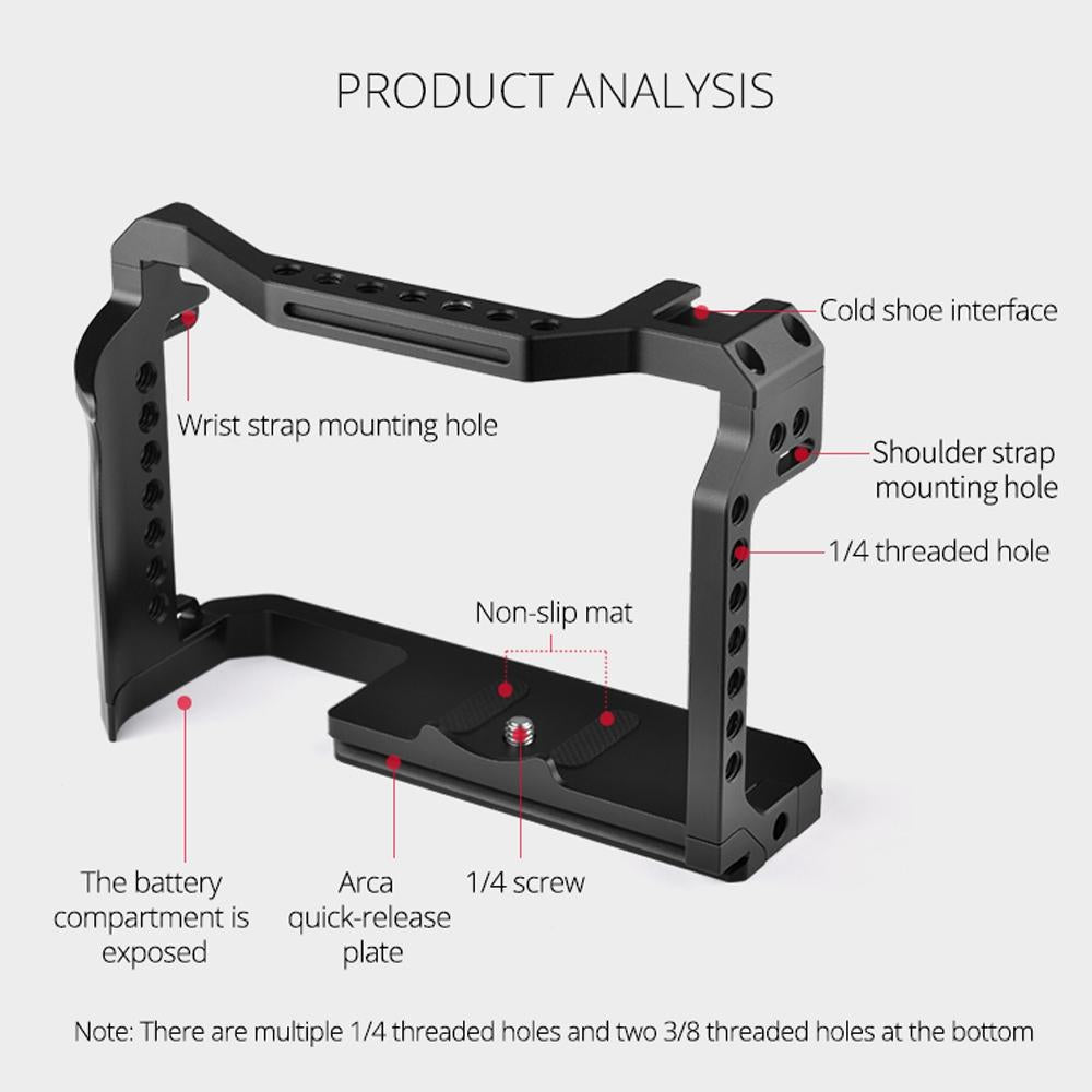 Video Camera Cage Stabilizer With Handle for Canon R5 / R6 8