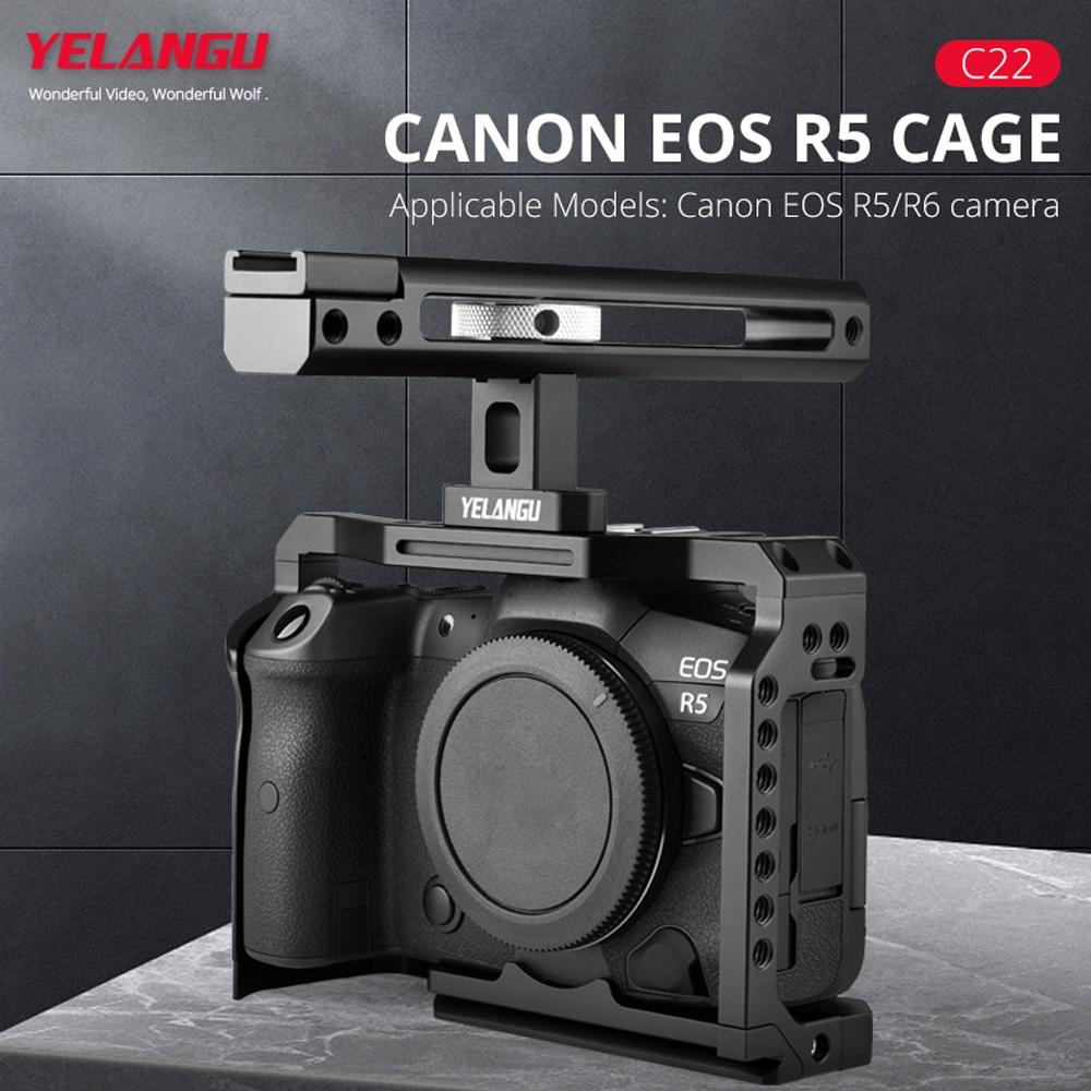Video Camera Cage Stabilizer With Handle for Canon R5 / R6 12