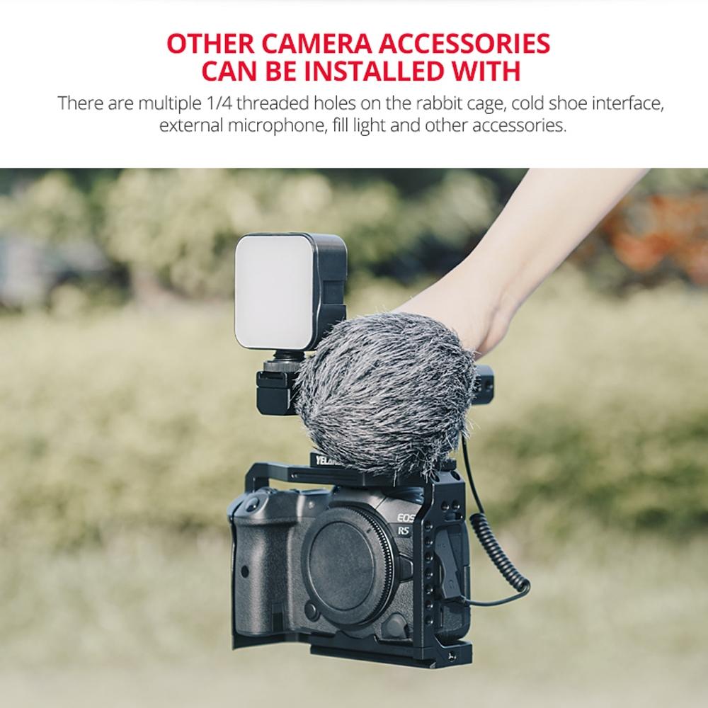 Video Camera Cage Stabilizer With Handle for Canon R5 / R6 15