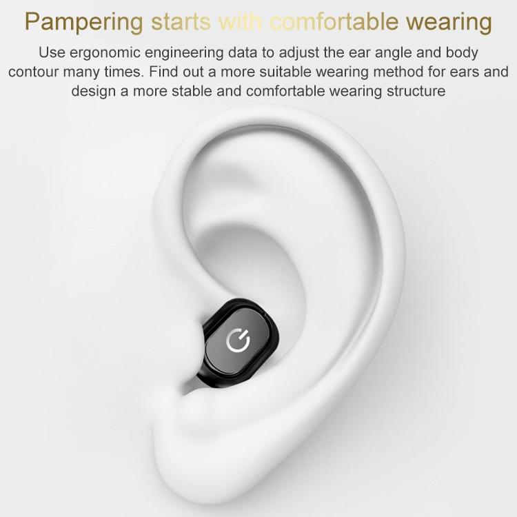 Wireless Bluetooth 5.0 Single In-ear Earphone - Black 4