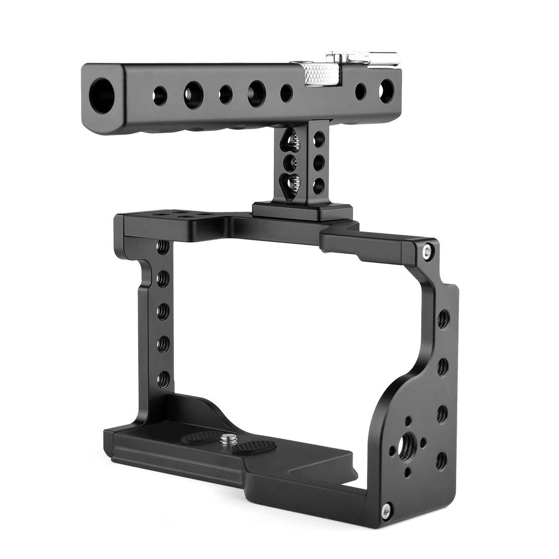 Video Camera Cage Stabilizer With Handle - Black for Sony A6600 6