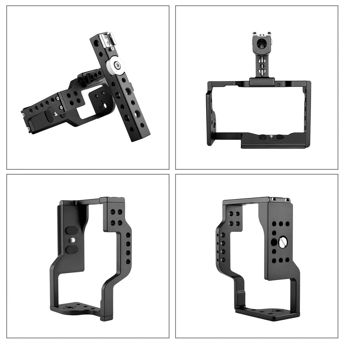 Video Camera Cage Stabilizer With Handle - Black for Sony A6600 7