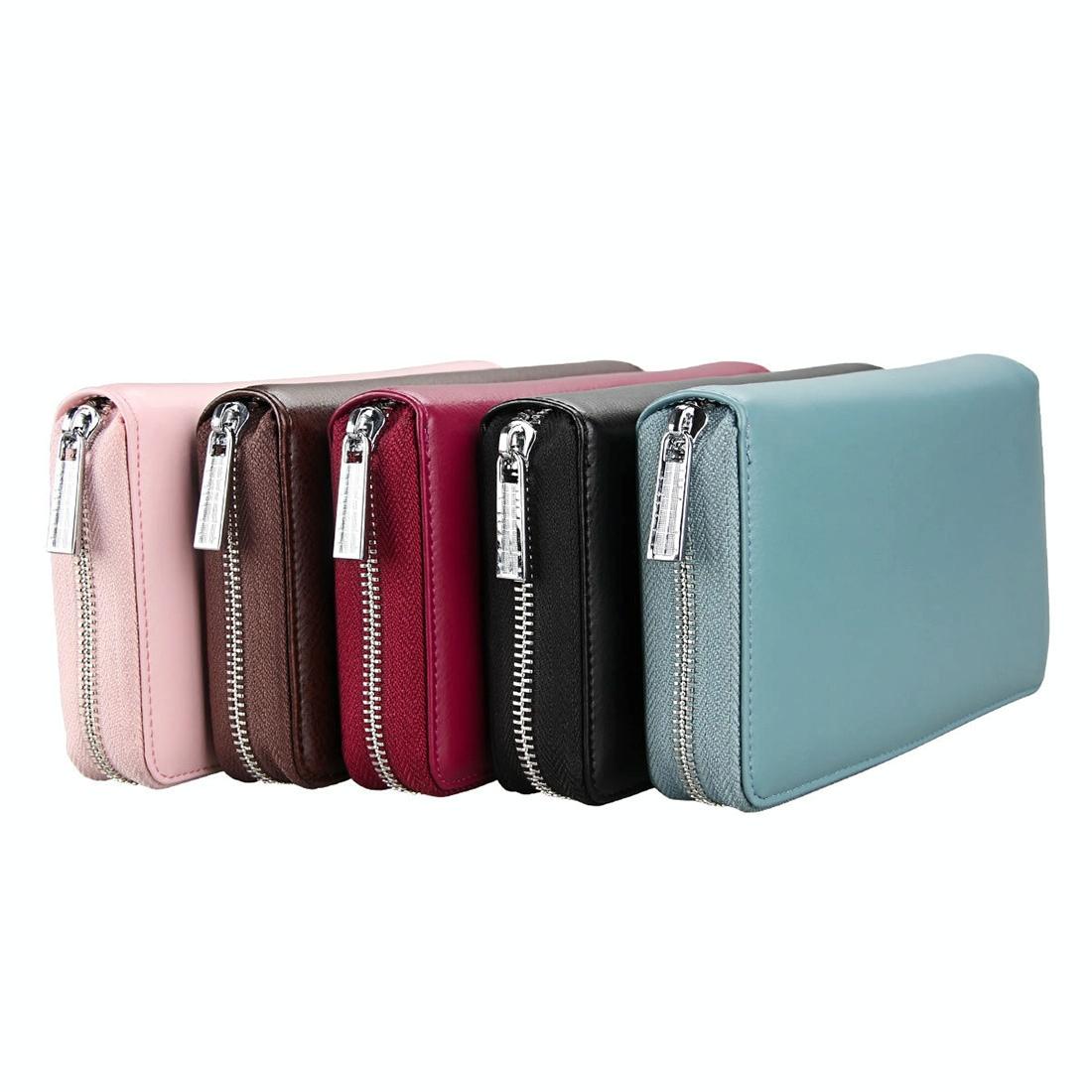 Leather Rfid Passport & Card Holder - Compact - Black 8