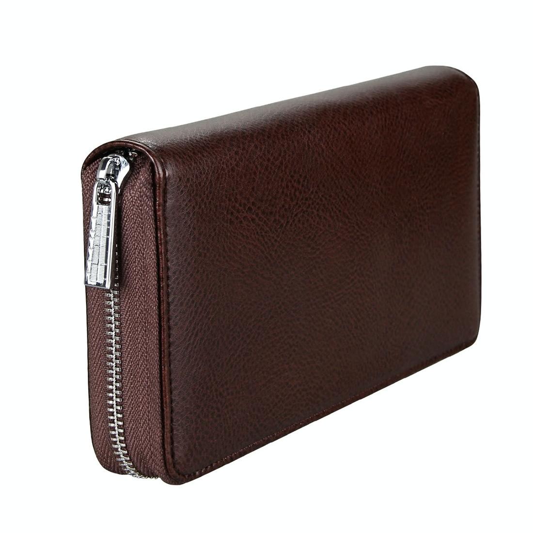 Leather Rfid Passport & Card Holder - Compact - Black 12