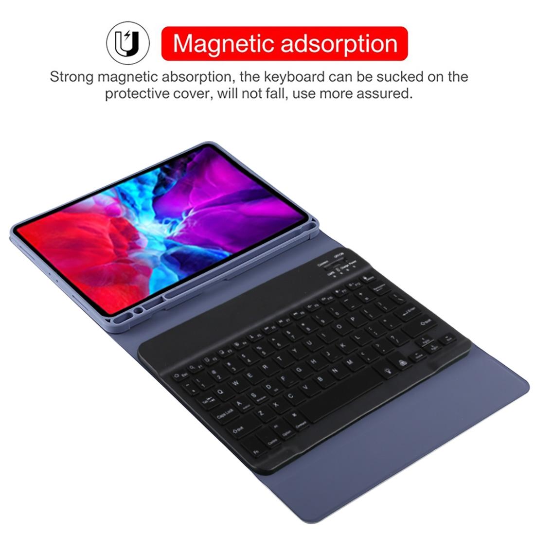 Bluetooth Tablet Case For Ipad Pro 11 With Detachable Microfiber Leather Backlight Pen Slot & Holder - Black 7