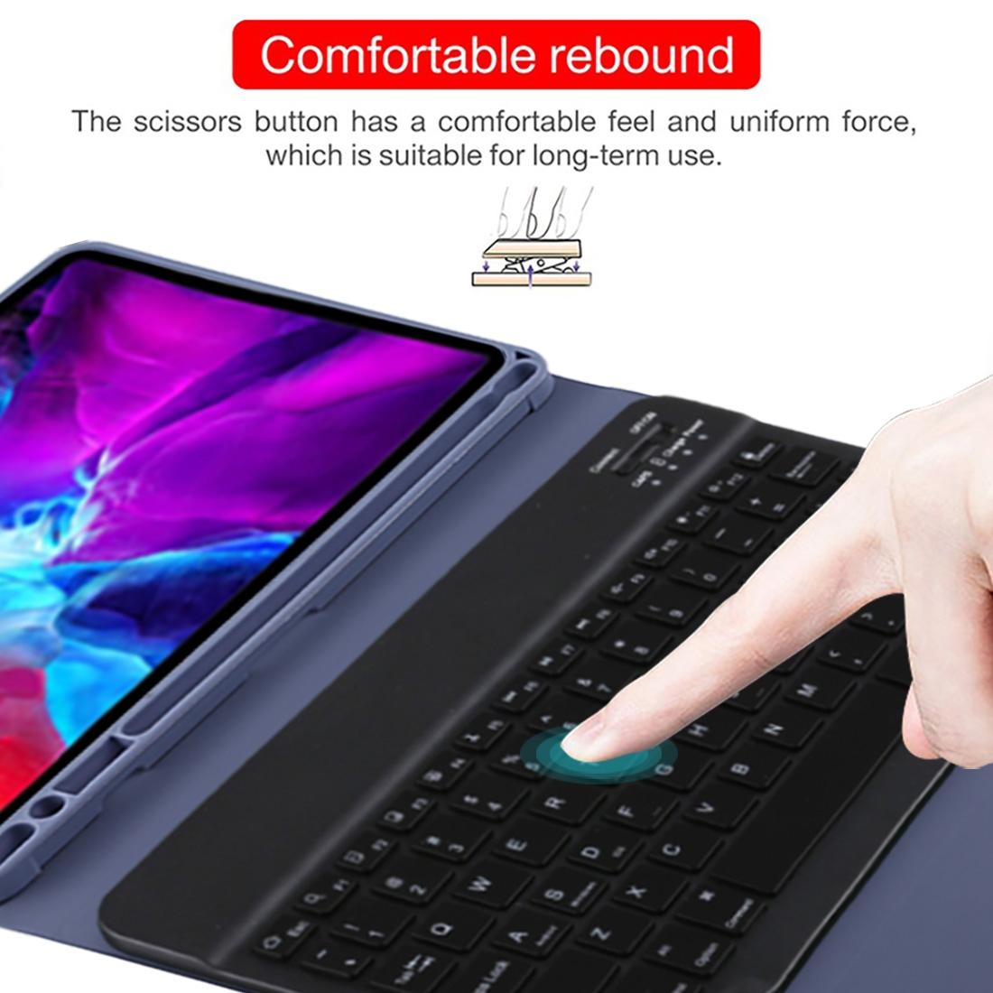 Bluetooth Tablet Case For Ipad Pro 11 With Detachable Microfiber Leather Backlight Pen Slot & Holder - Black 9