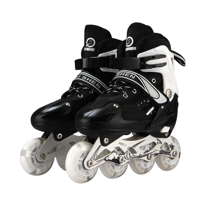 Adjustable Children's Roller Skates Set - Black Size s 3