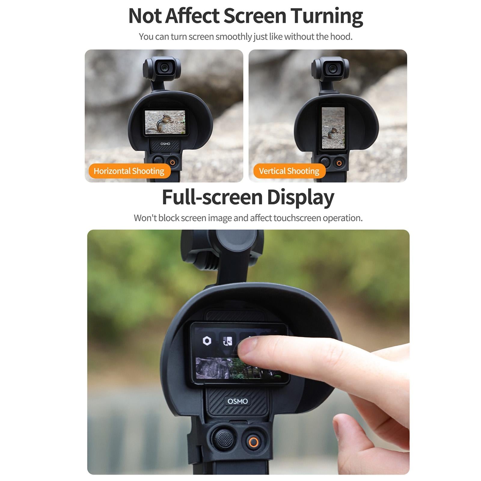 Protective Sunshade Hood for Dji Pocket 3 Screen 5