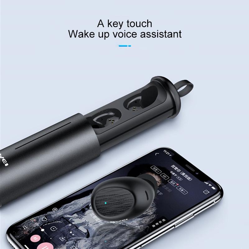 Wireless Sports Headset with Portable Charging Case - T55 Tws Bluetooth V5.0 Black 8