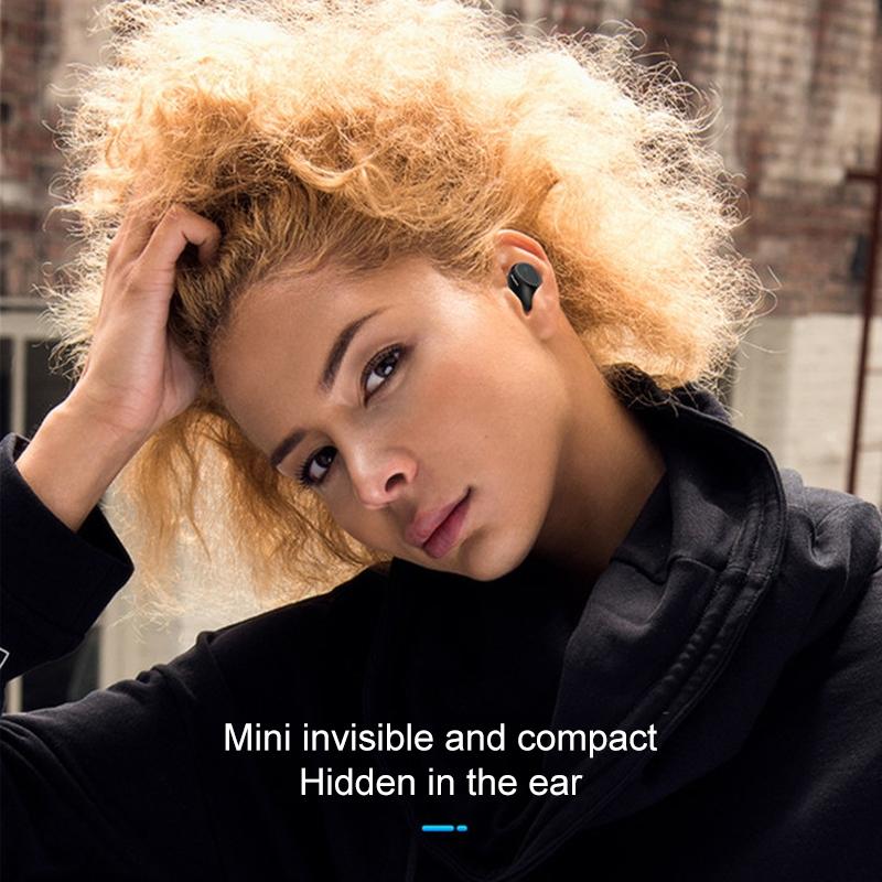 Wireless Sports Headset with Portable Charging Case - T55 Tws Bluetooth V5.0 Black 10