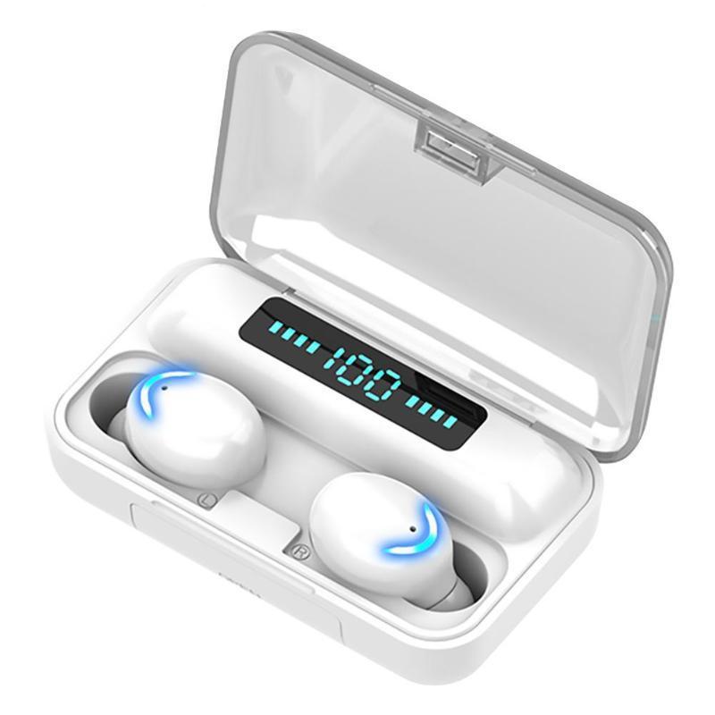 Wireless Noise-cancelling Earbuds with Breathing Light & Digital Display - Black 10