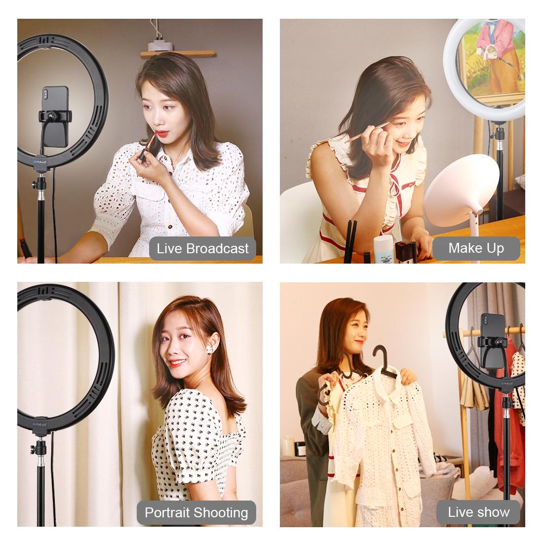 11.8 Led Ring Light with Tripod and Phone Clamp - 3 Modes Dual Colour Temperature Dimmable - Perfect for Vlogging and Live Streaming 4