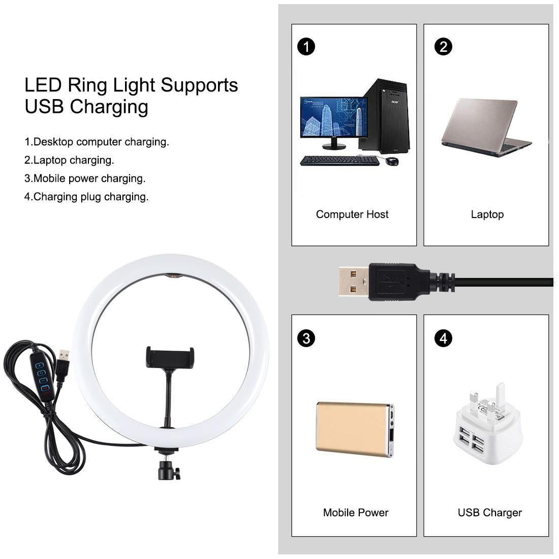 11.8 Led Ring Light with Tripod and Phone Clamp - 3 Modes Dual Colour Temperature Dimmable - Perfect for Vlogging and Live Streaming 7
