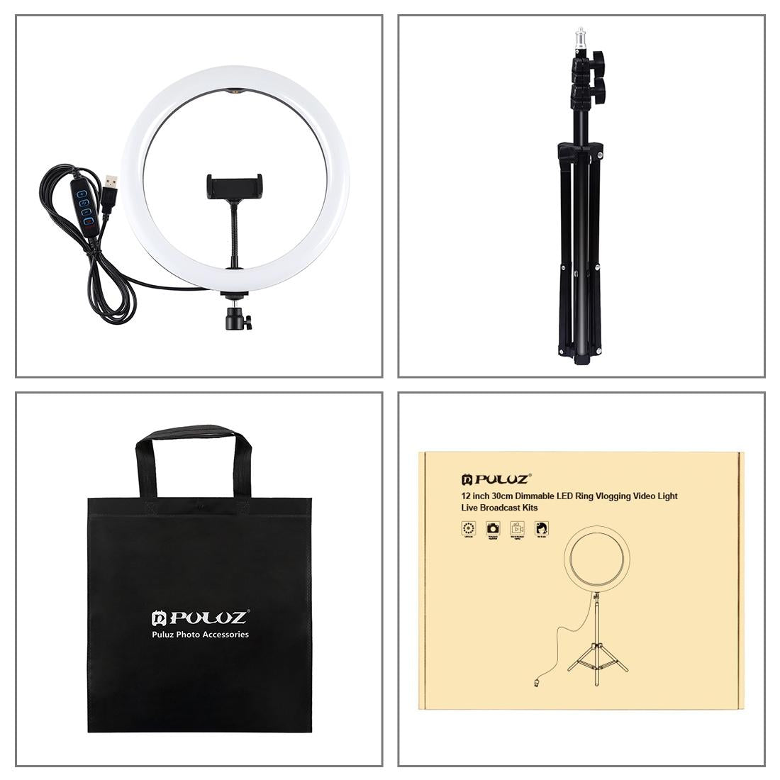 11.8 Led Ring Light with Tripod and Phone Clamp - 3 Modes Dual Colour Temperature Dimmable - Perfect for Vlogging and Live Streaming 12