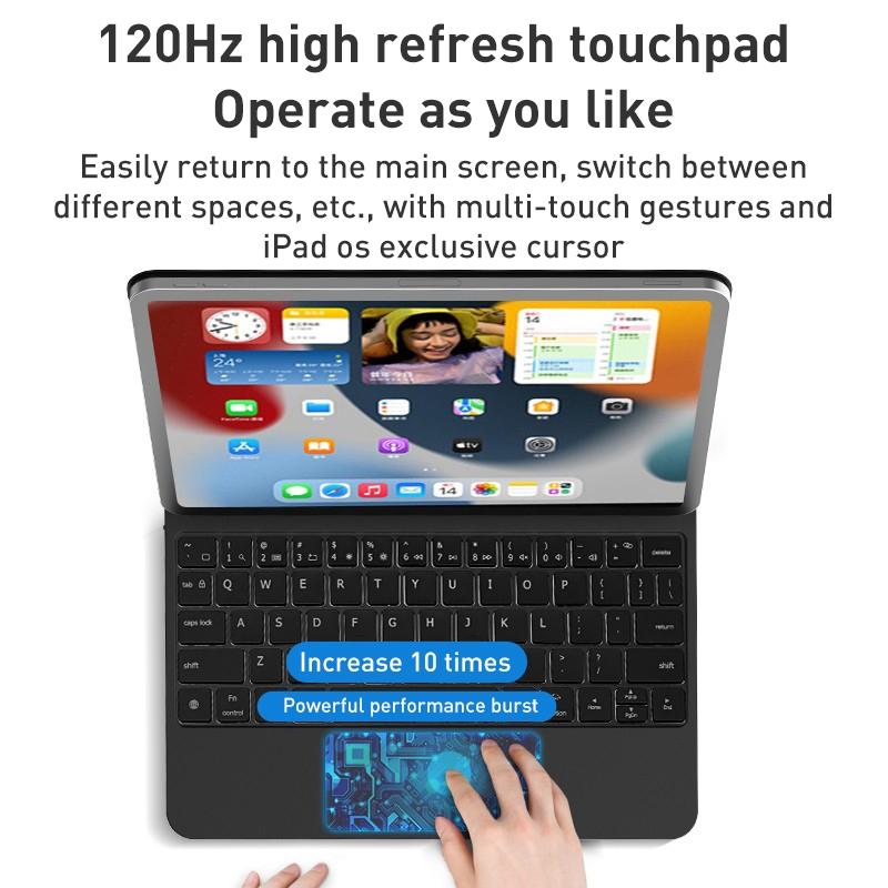 2022 T89 Magic Bluetooth Keyboard Leather Case For Ipad 10.9 Gen 10 - Black 6