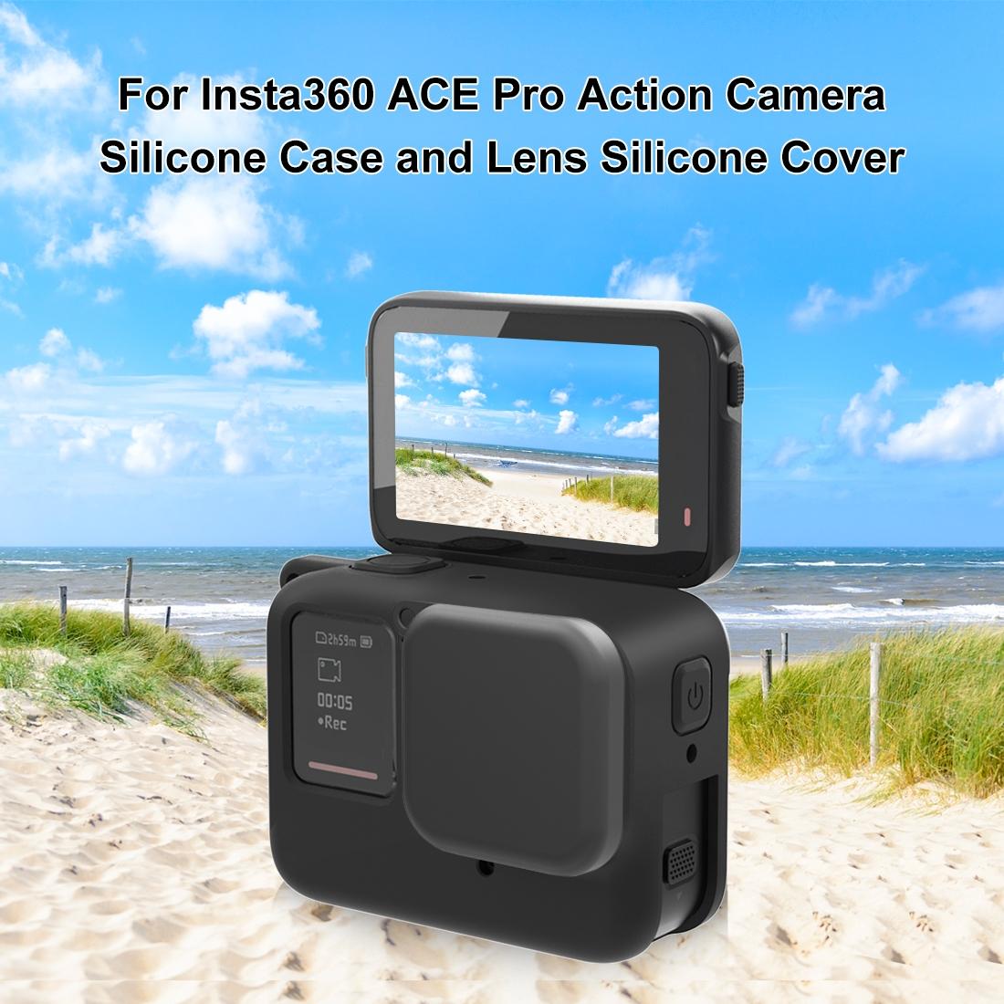 Silicone Protective Case with Lens Cap for Insta360 Ace Pro 3