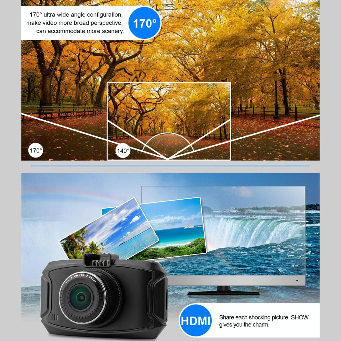 2.7 Lcd Car Dvr Camera with 170 Degree Wide Angle 2304 x 1296p Hd Screen 5