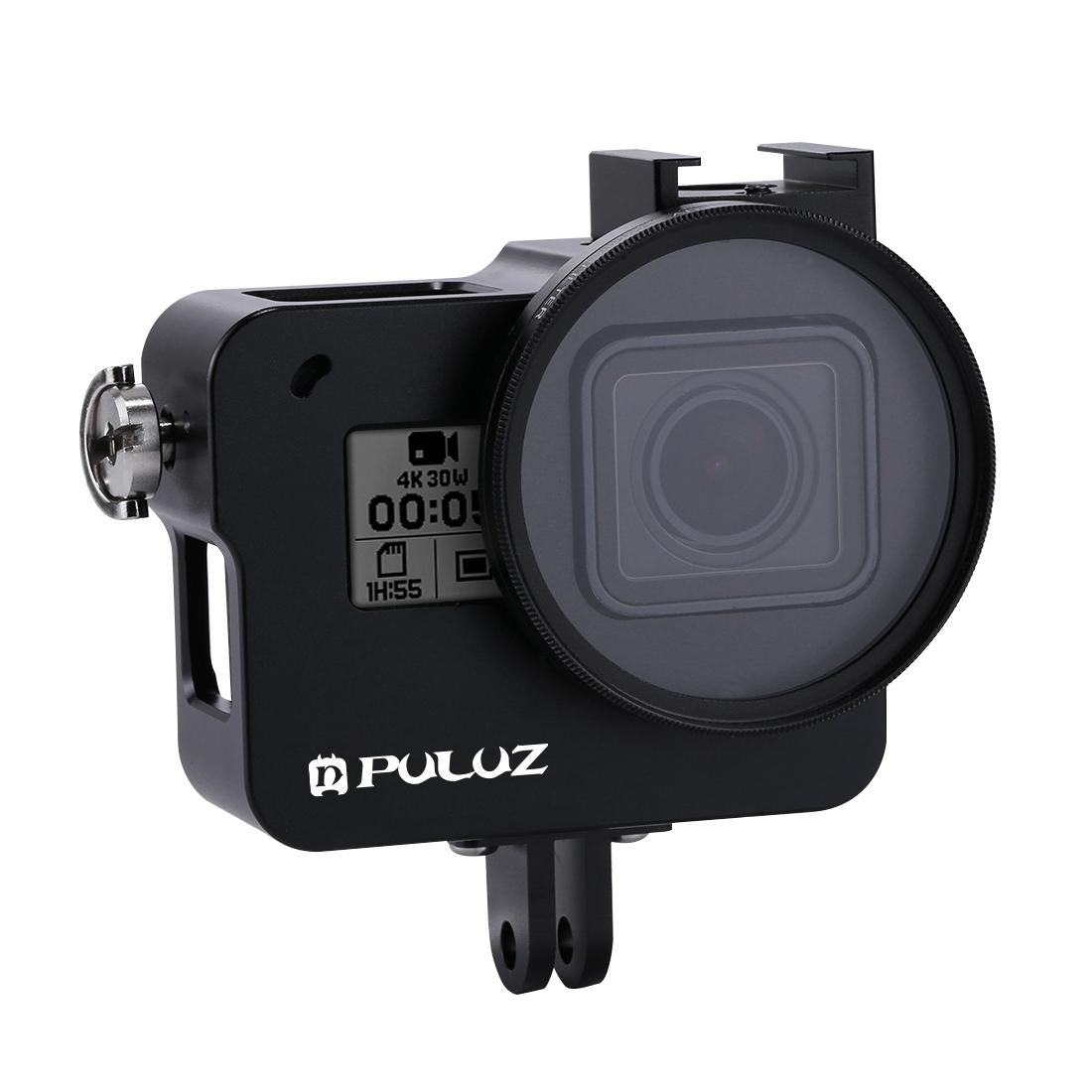 Aluminum Protective Cage with Uv Lens for Gopro Hero 2018 / 7 / 6 / 5 - 52mm - Black 4