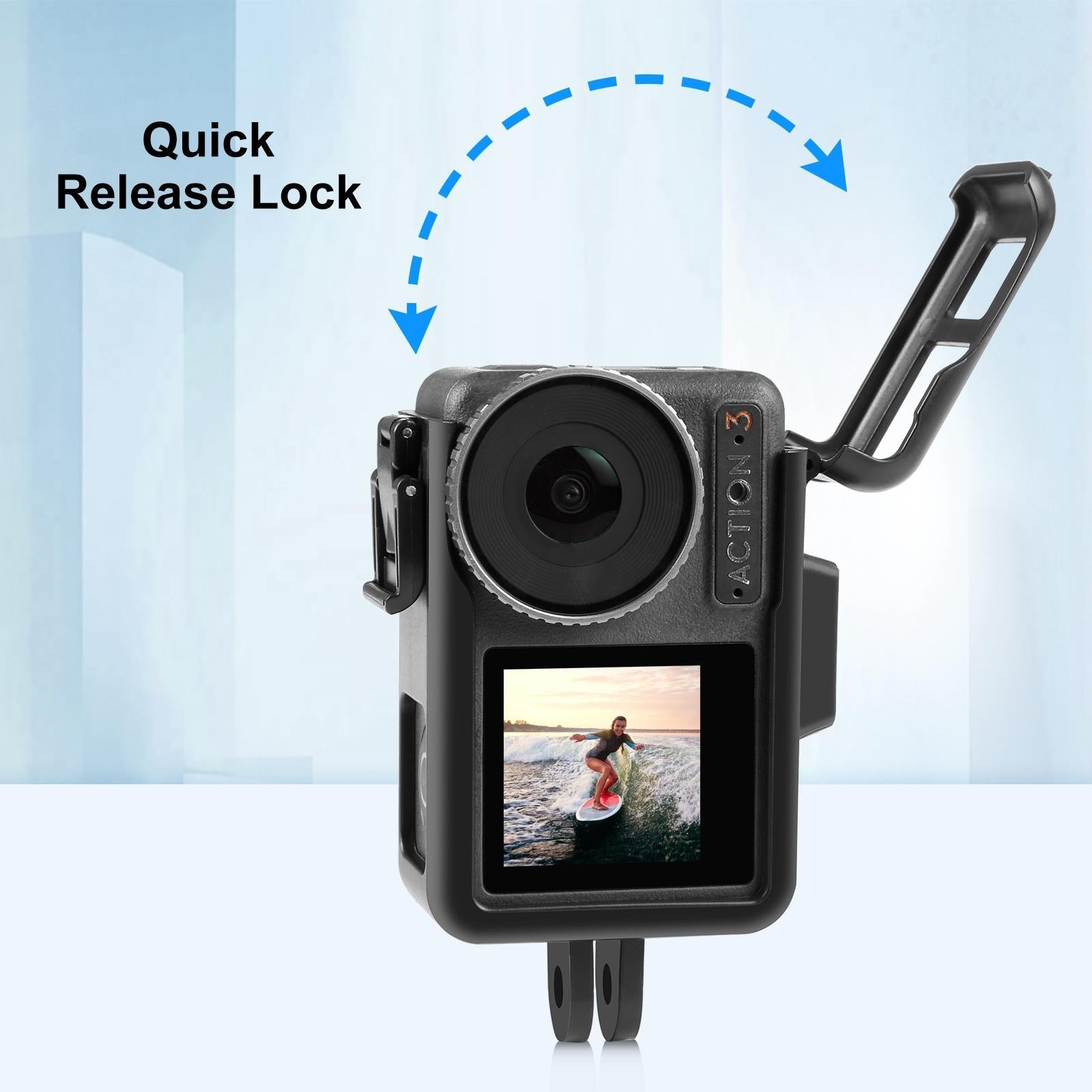 Plastic Cage with Cold Shoes for Dji Action Camera 5