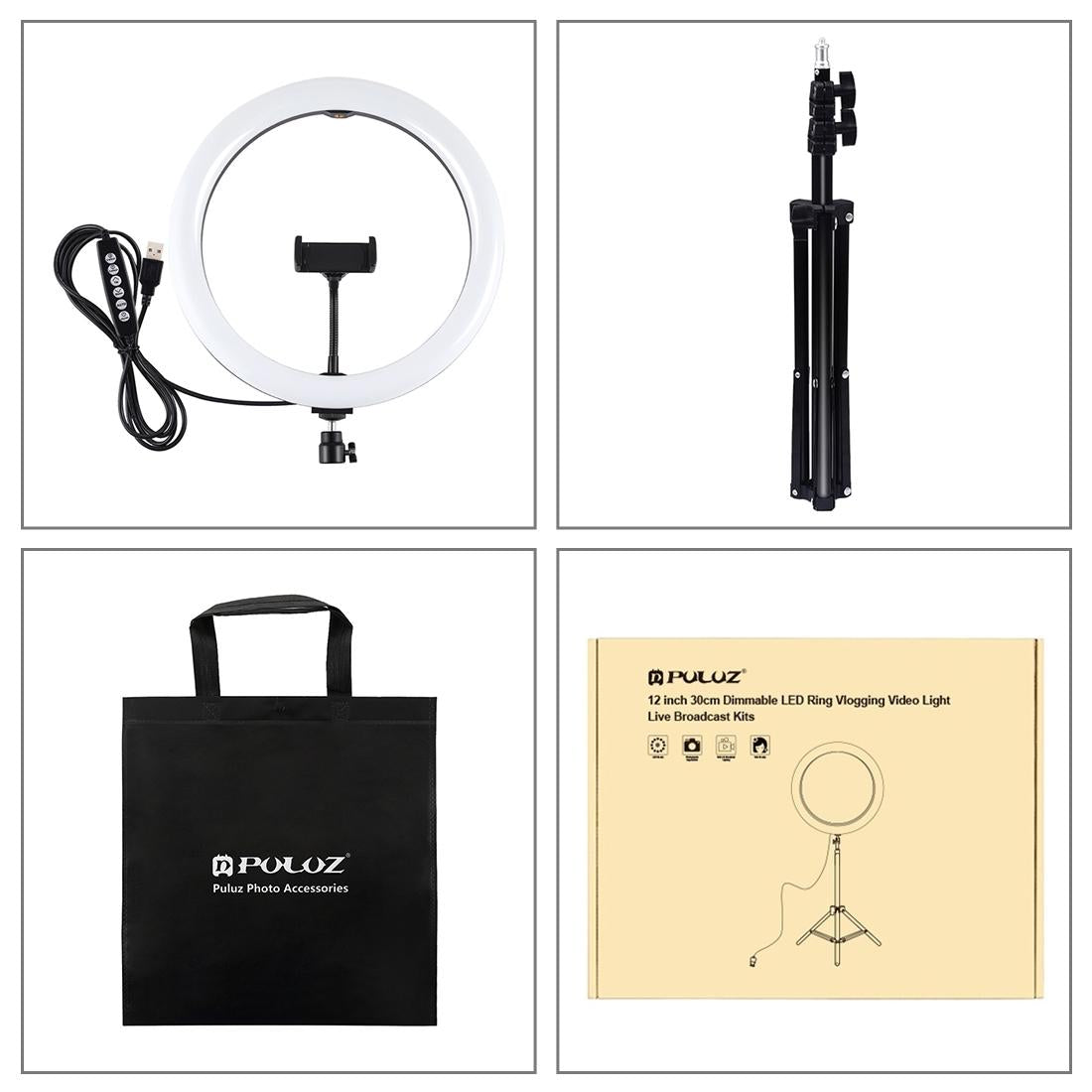 11.8 Led Ring Light Kit with Tripod and Phone Clamp 3