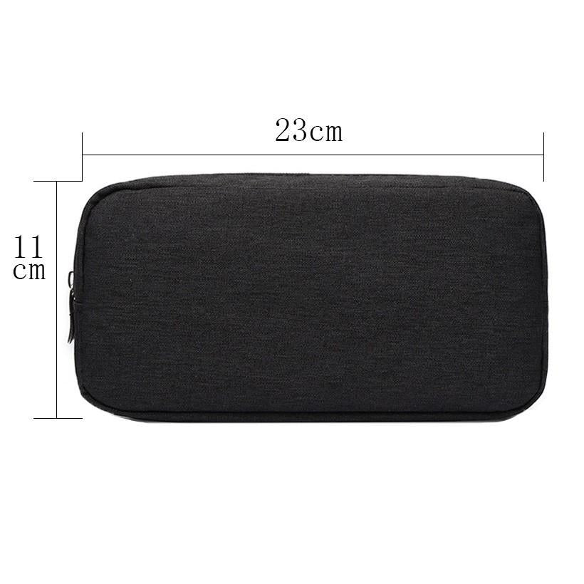Versatile Headphone Charger & Data Cable Storage Bag - 23 x 11.5 x 5.5cm - Black 3