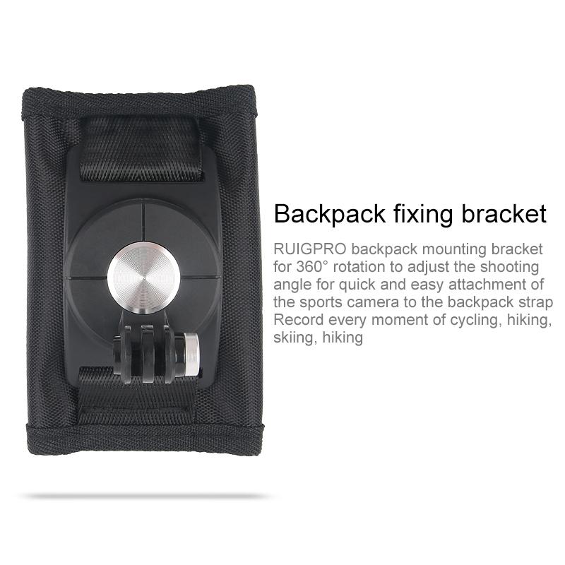360 Degree Rotating Quick Release Backpack Strap Mount for Gopro Hero12 5