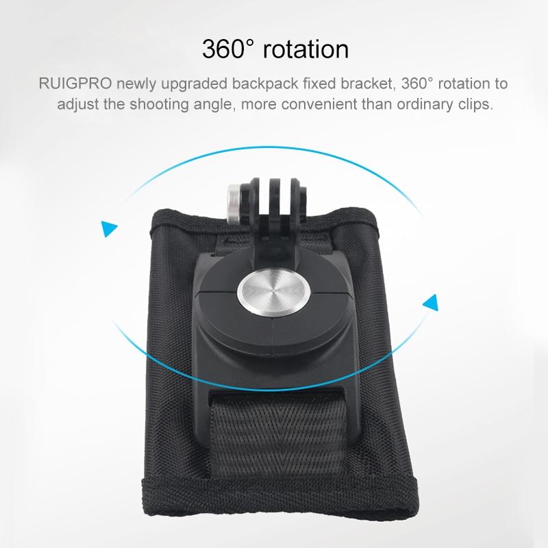 360 Degree Rotating Quick Release Backpack Strap Mount for Gopro Hero12 8