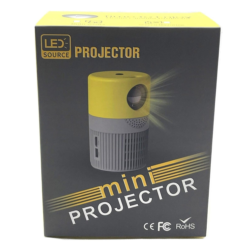 3000 Lumens Wifi Mini Projector With Screen Mirroring Support - Black White 4