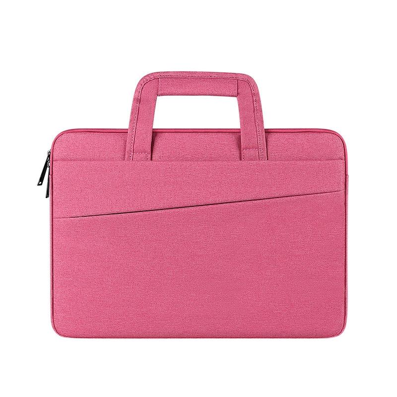 15.6 Inch Multi-Compartment Laptop Sleeve With Waterproof Storage - Pink 8